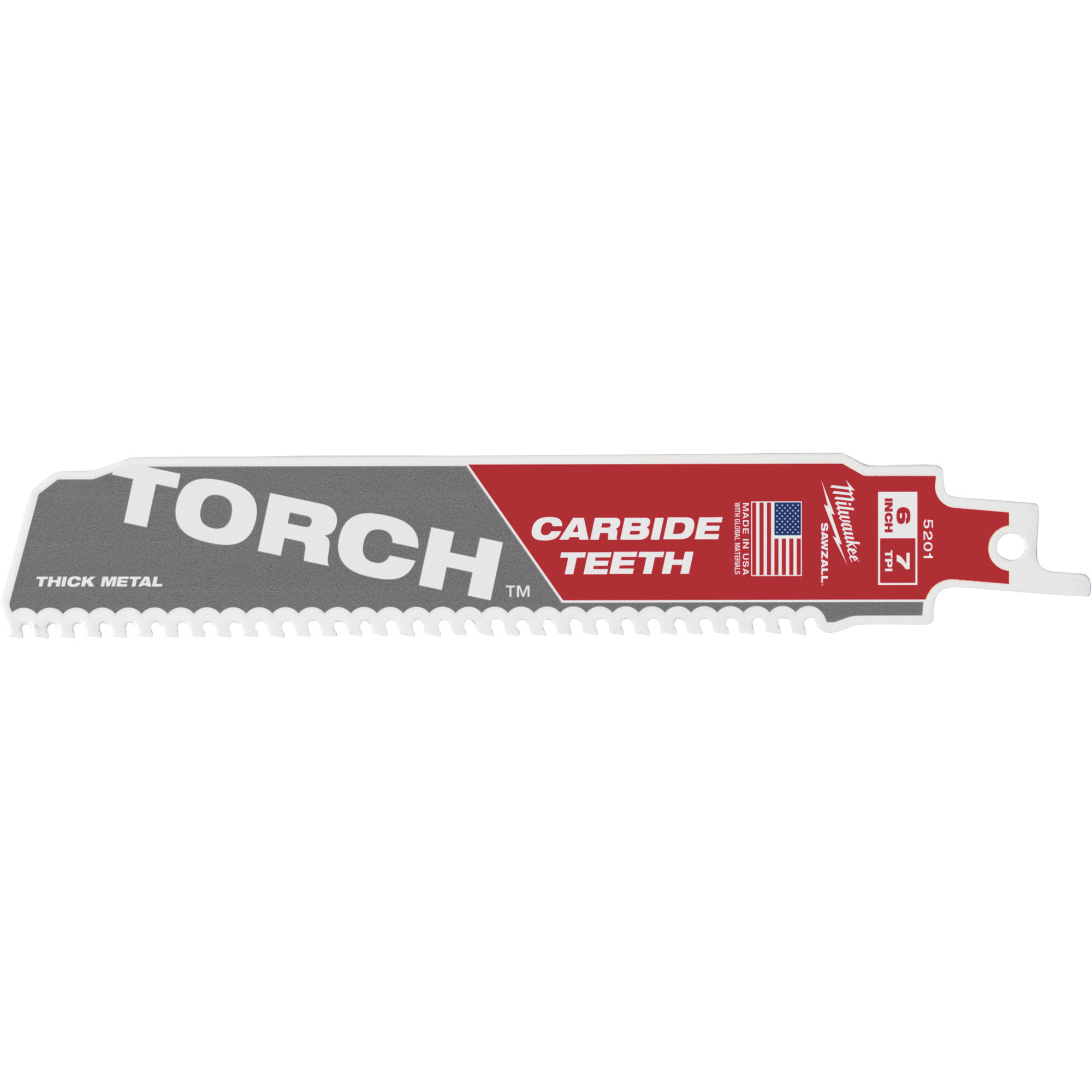 Milwaukee® Torch(tm) 6in.L, 7 TPI Sawzall Blade, Model# 48-00-5501